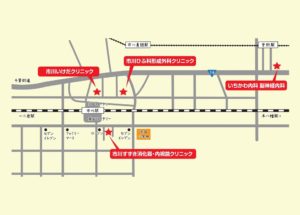 市川駅周辺の病院マップ