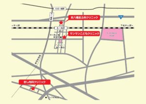 本八幡駅周辺の病院MAP