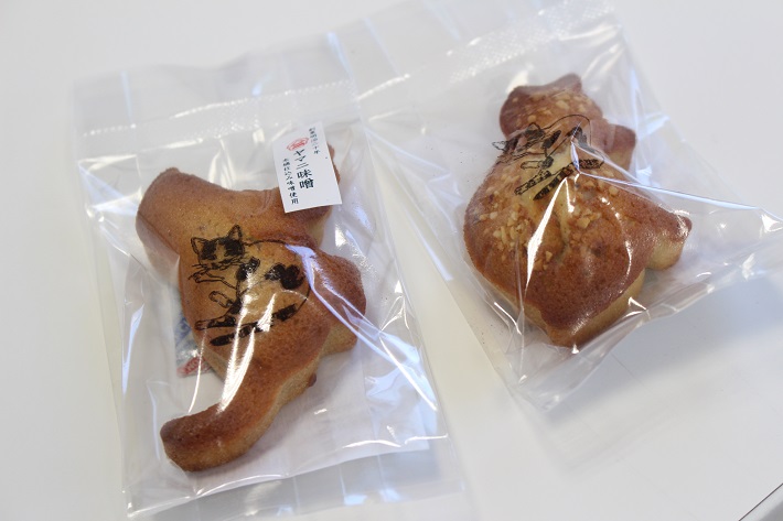 猫の形のフィナンシェは本八幡の「三毛猫雑貨店」で