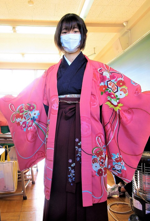 佐倉東高校着物登校日-羽織さん