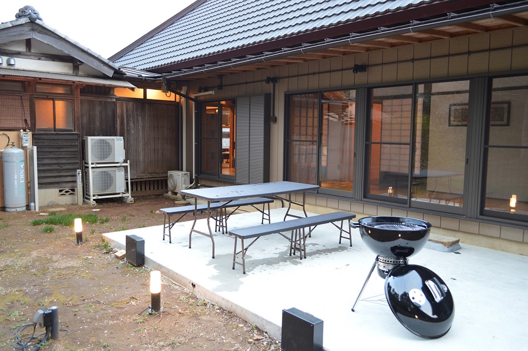 大三川邸でバーベキューも可能
