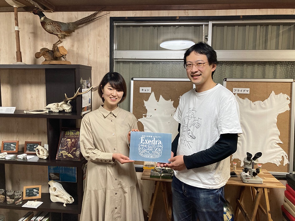 手作り科学館 Exedraの館長・羽村太雅さんと副館長・宮本千尋さん