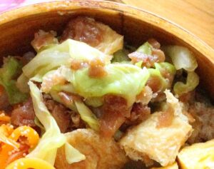 キャベツの梅干しおかかあえ
