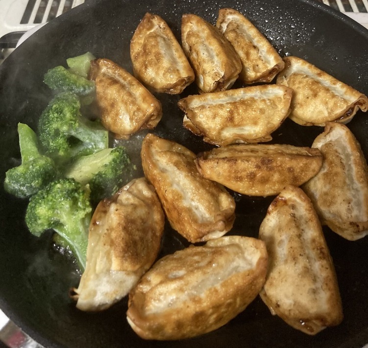 揚げ餃子と野菜焼き 