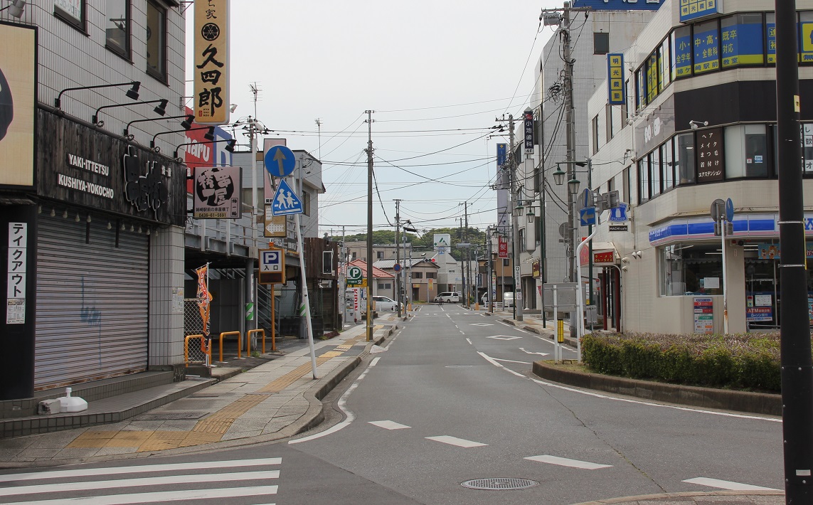 2021年のJR姉ケ崎駅前の風景