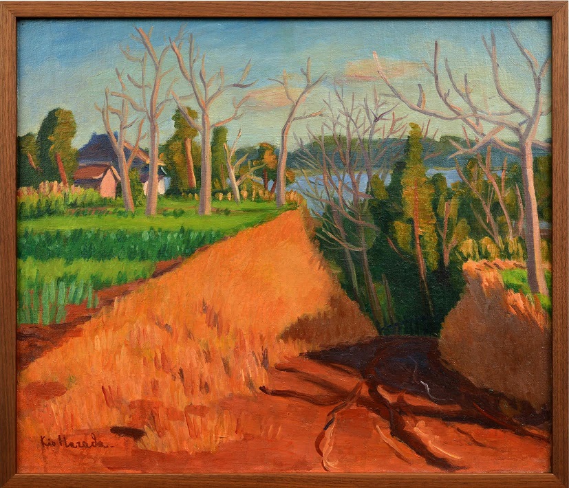 原田京平「我孫子風景(崖)」(1923) 我孫子市白樺文学館蔵