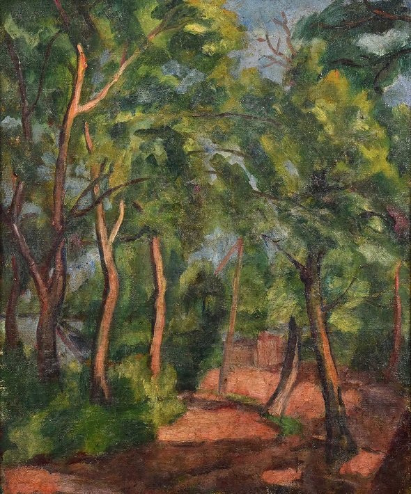 原田京平「林（我孫子風景）」（1921）　我孫子市白樺文学館蔵
