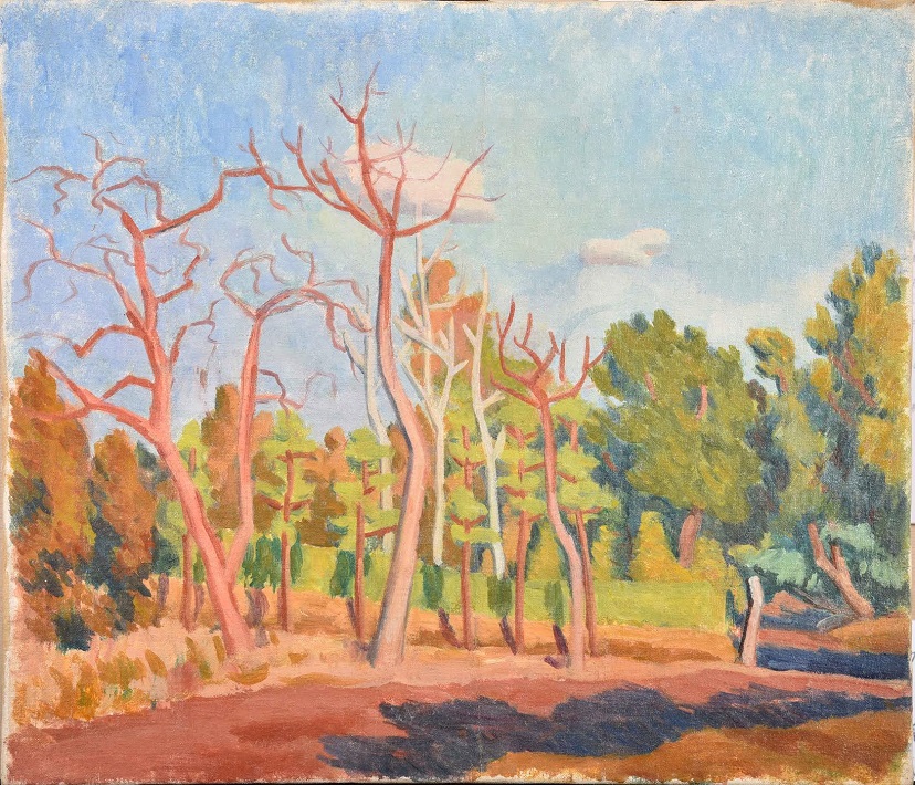 原田京平「林（我孫子風景）」（1921～1928）　我孫子市白樺文学館蔵