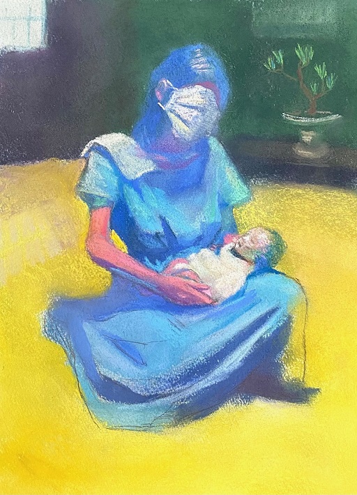 女性から見る女性像を描く油彩 作家　林美蘭さんのパステル画