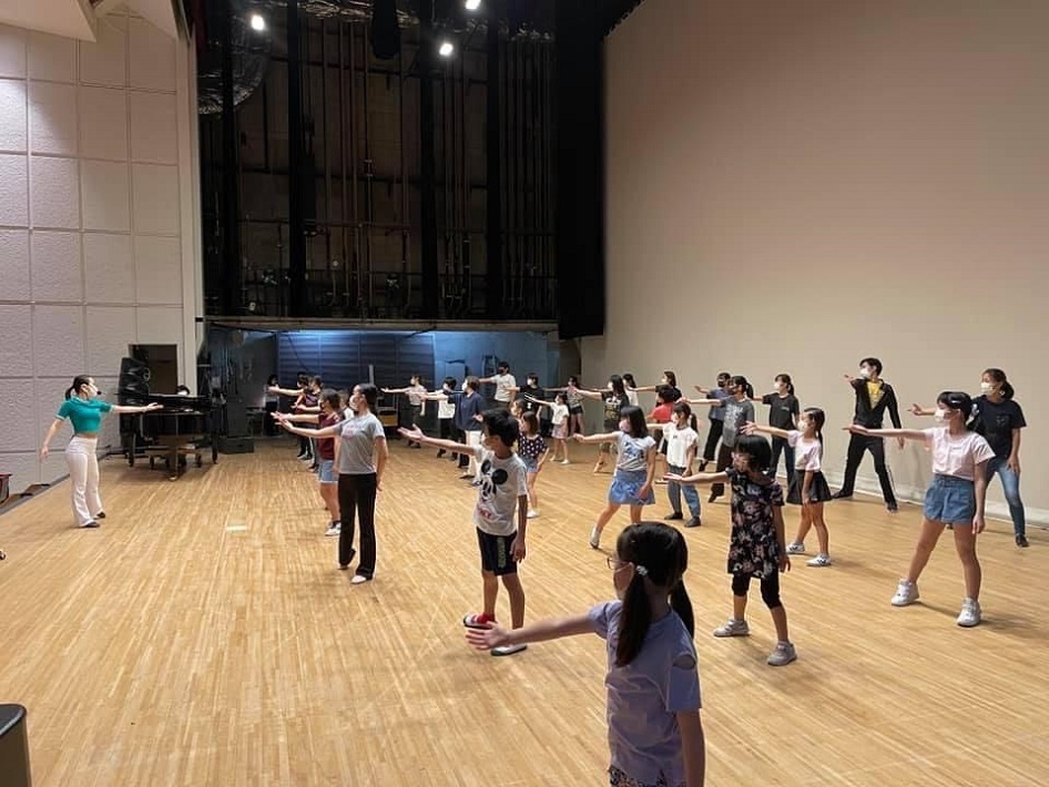 とりで市民ミュージカル稽古の様子
