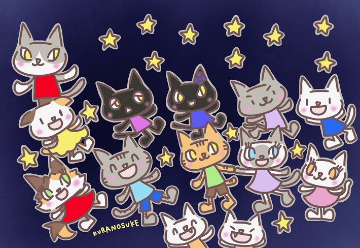くらのすけさんのイラストは飼い猫がモチーフ