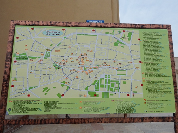 ブハラの市街地図