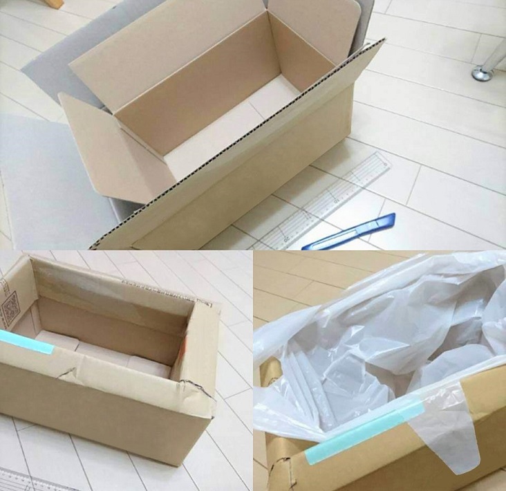 段ボールトイレ製作イメージ