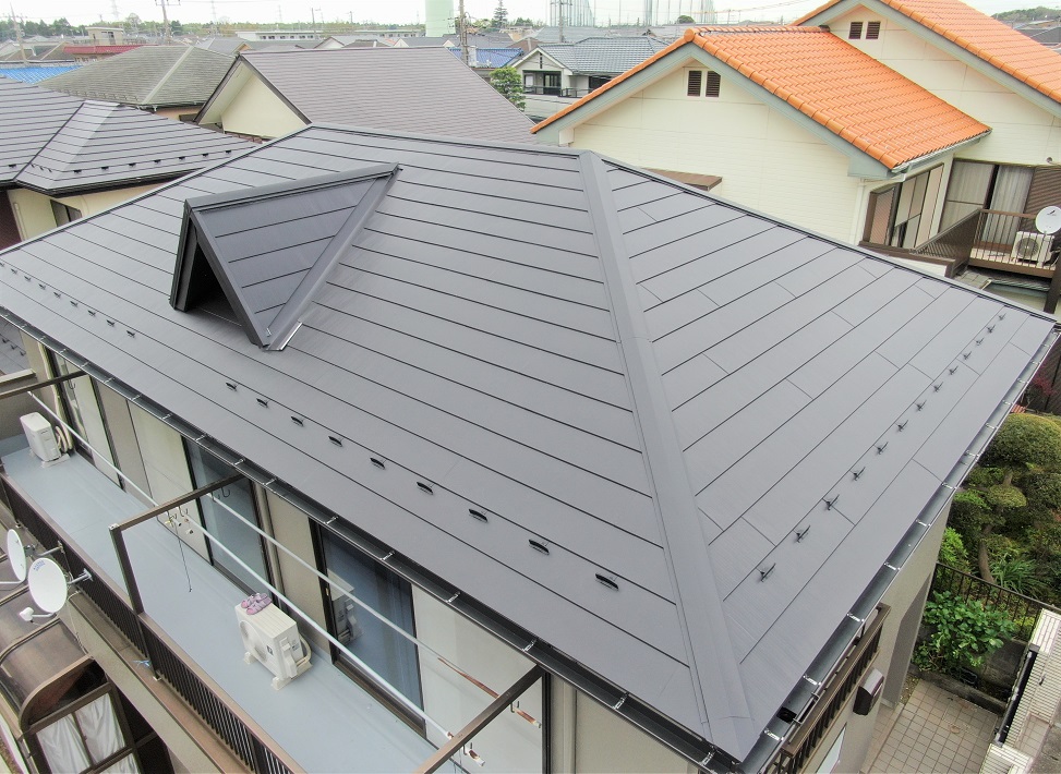 修理施工後の屋根