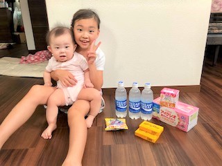 災害時、市からの飲み物や寄付