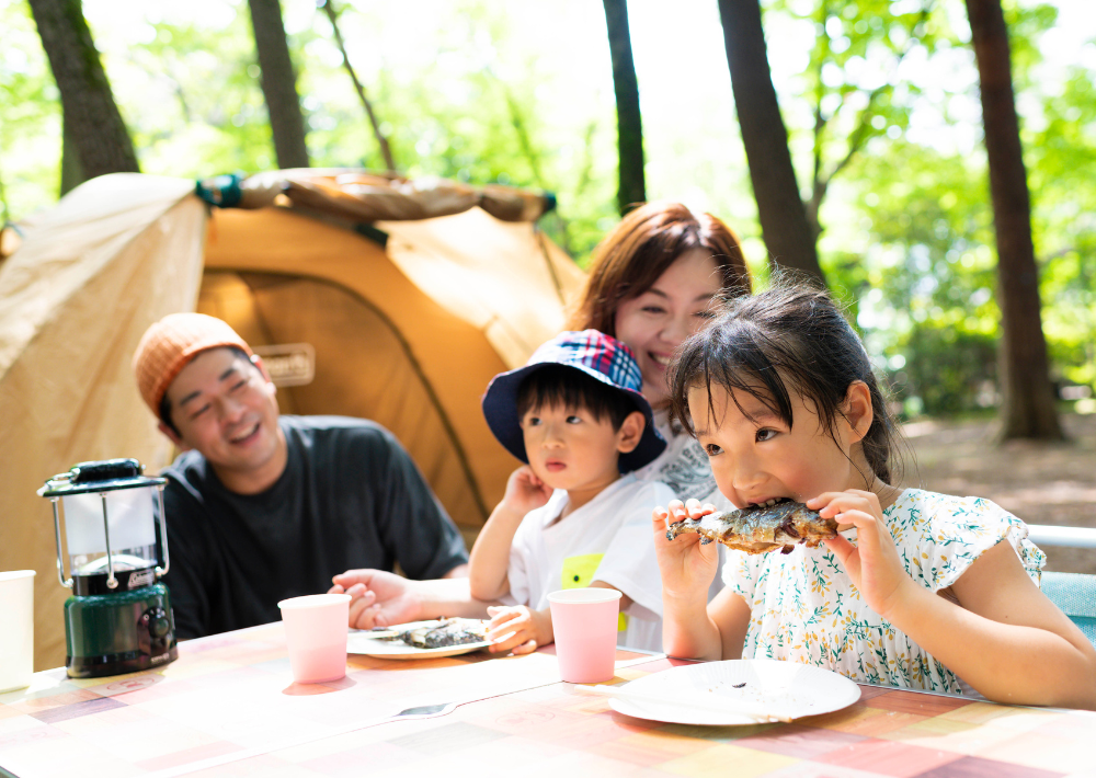 【野田市】清水公園　釣ったニジマスをその場で塩焼きに！ 