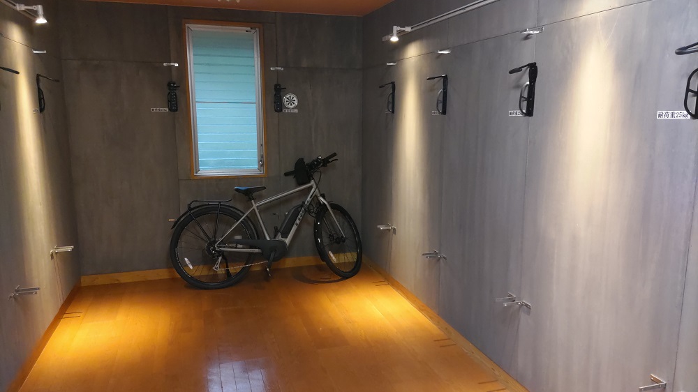 館内ロードバイク保管場所