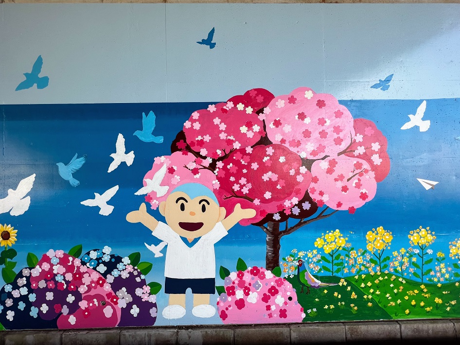 「市原市立八幡東中学校」閉校記念の壁画が完成!キャンバスに思いを込めて