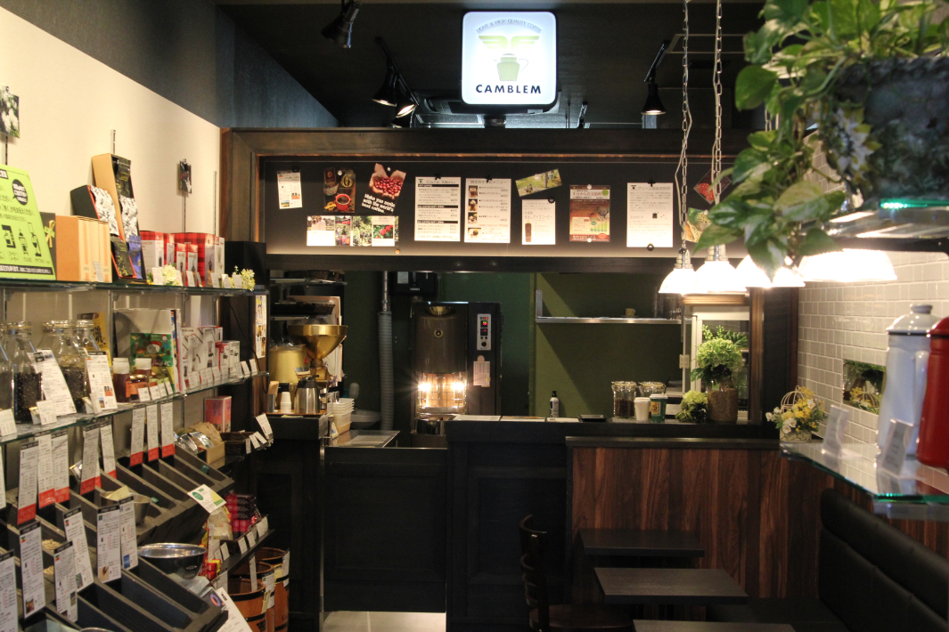 CAMBLEMグリーン珈琲焙煎所 市川店の内観