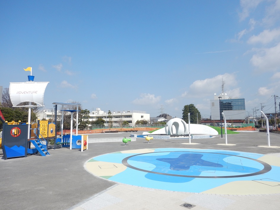 浦安公園の水遊び