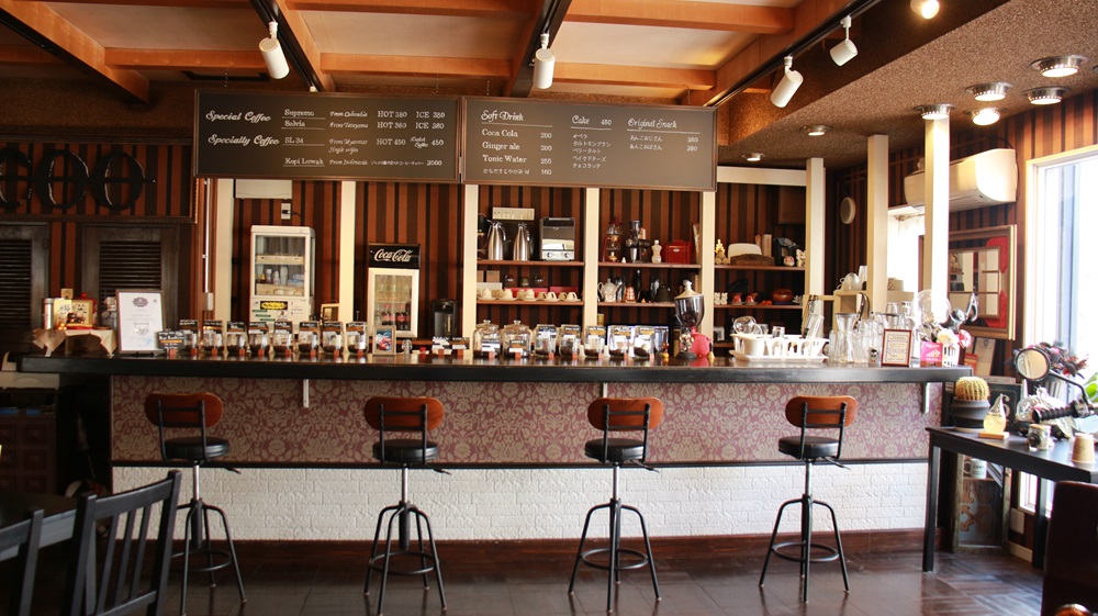 木更津市 M&C COFFEE STANDのカウンター