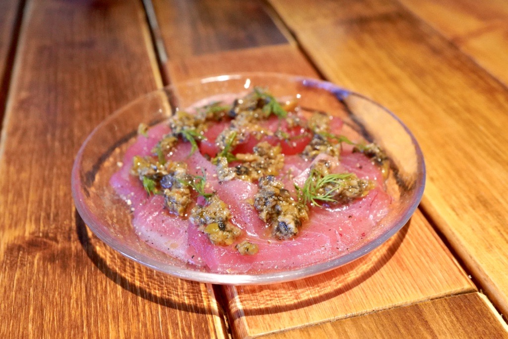 佐倉市 食堂バル スミカのマグロのカルパッチョ