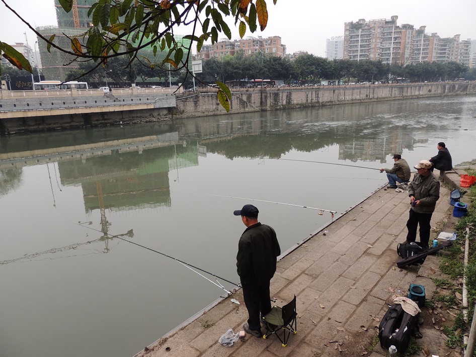 市民の憩いの場、望江楼公園内の錦河