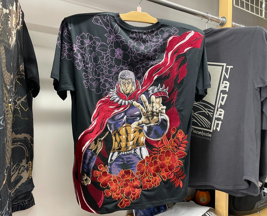 刺しゅうでラオウが描かれたTシャツ