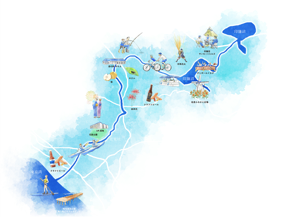 東京湾から印旛沼までの川がつなぐ！全長30kmのあそびば「千葉うみさと 
