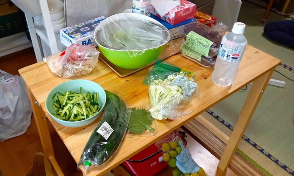 さんまのいえ 取材の日の晩ごはんの食材