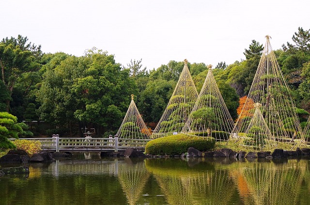 千葉の紅葉名所（県立幕張海浜公園　日本庭園　見浜園）