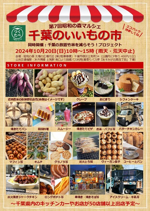 千葉のいいもの市のチラシ(表)