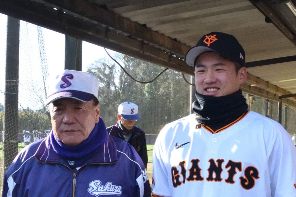 12月訪れた佐倉シニアにて　松井監督と