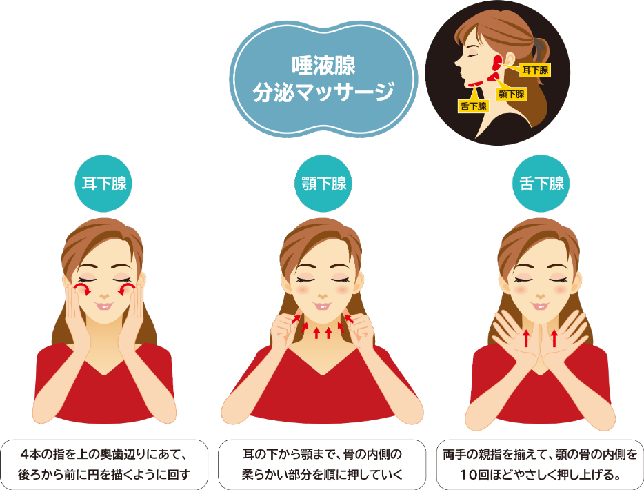 唾液腺マッサージ
