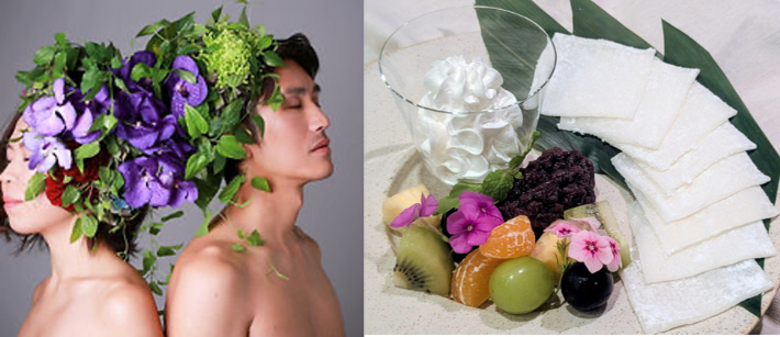 「BOTANICA MUSEUM」のレストランで楽しめる「季節のフルーツの手包み大福」