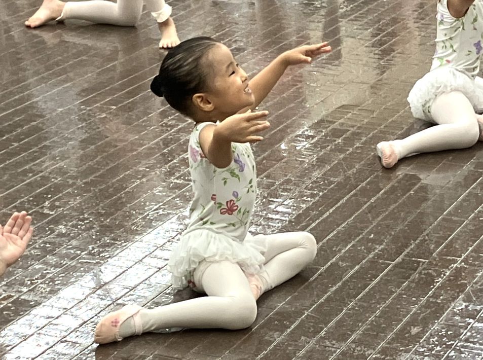 今村なつさん　発表会に向けて練習中