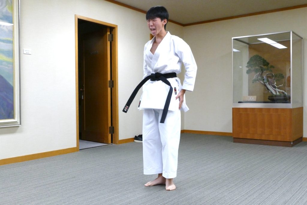 剛柔流空手道剛龍会所属 早山結也さん(船橋市在住)