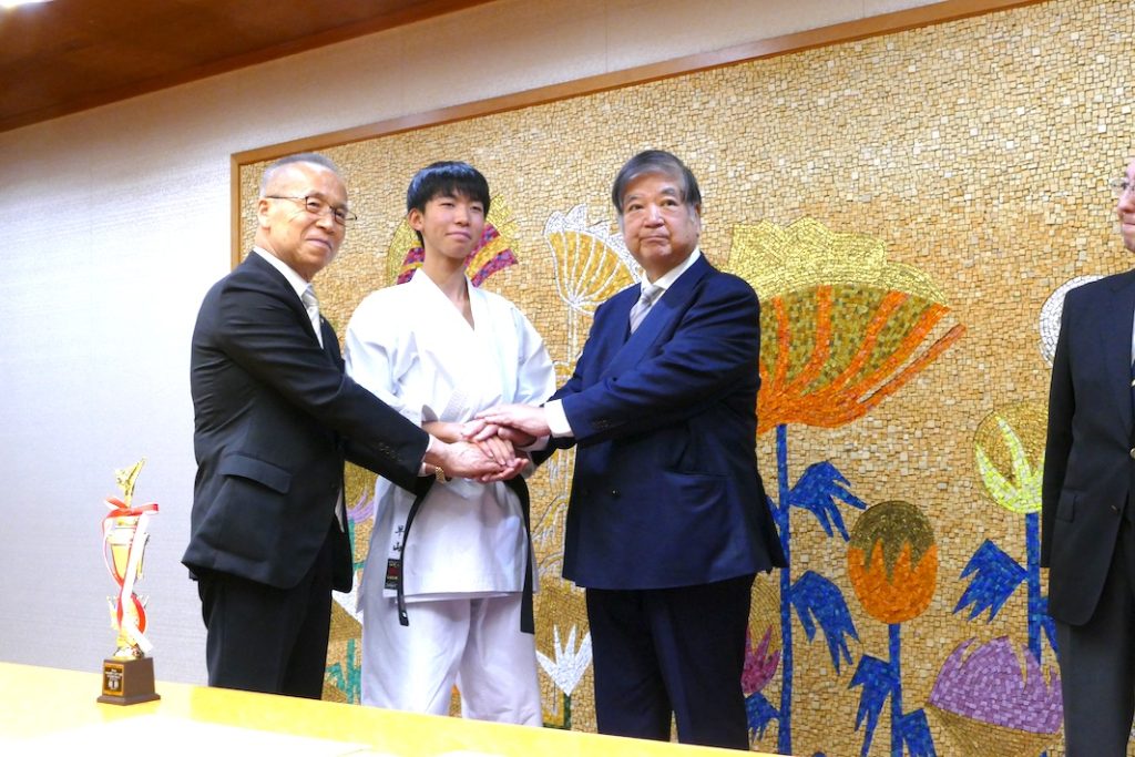 剛柔流空手道剛龍会所属 早山結也さん(船橋市在住)