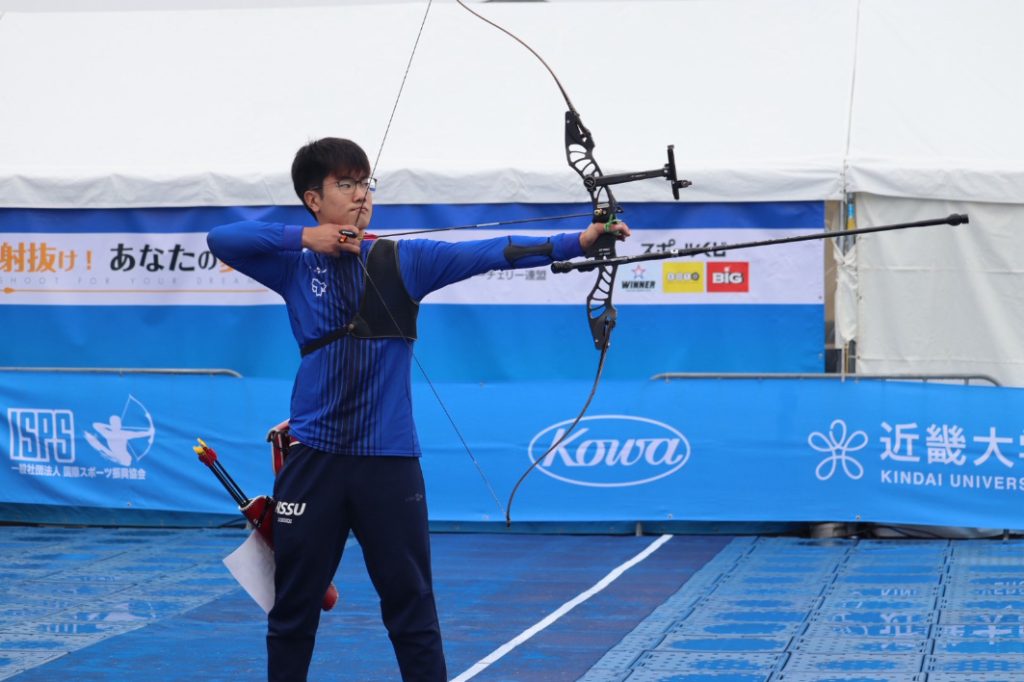関口選手は、67年の歴史を誇り、これまでに多くのオリンピアンを輩出してきた日本体育大学アーチェリー部の1年生（本人提供）