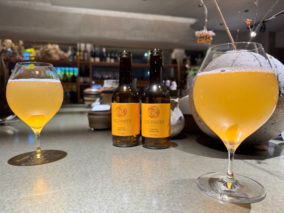 ゴールデンエールの「山吹」　定番商品で食事との相性も抜群です