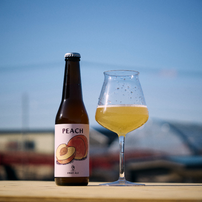 山梨の萩原フルーツ農園の桃を使った桃ビール