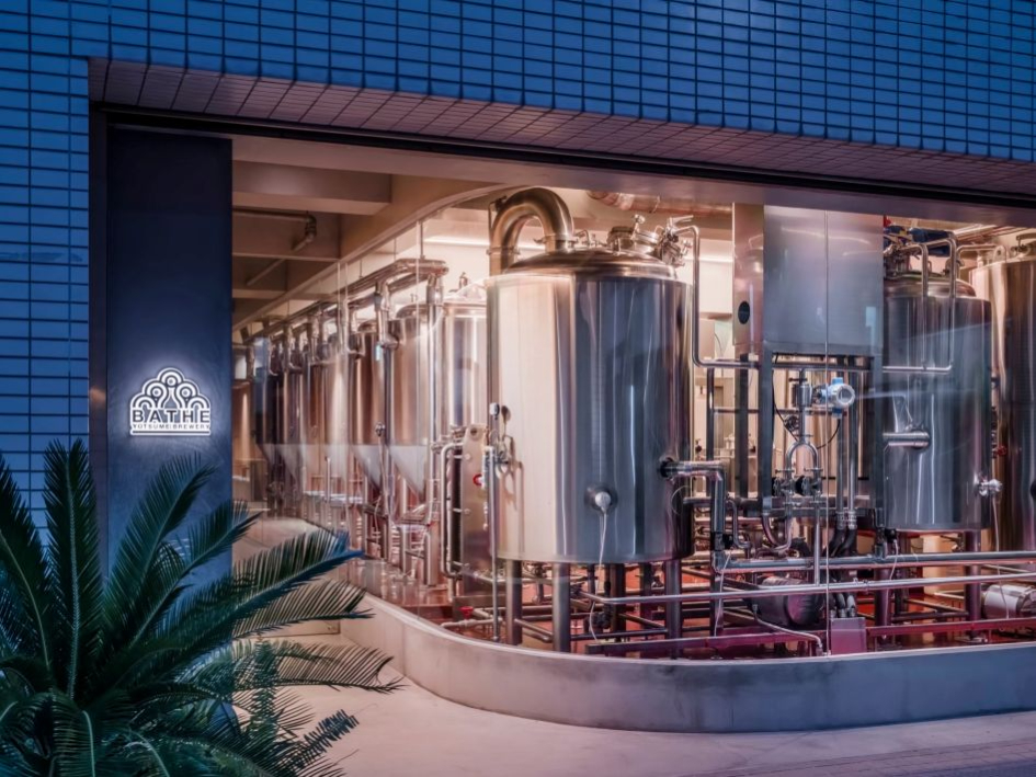 日本空間デザイン賞2024食空間部門で金賞を受賞した醸造所兼ビアバー