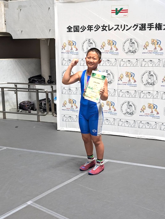 全国少年少女選抜レスリングで連続優勝　宮藤壱伍くん（市川市在住）