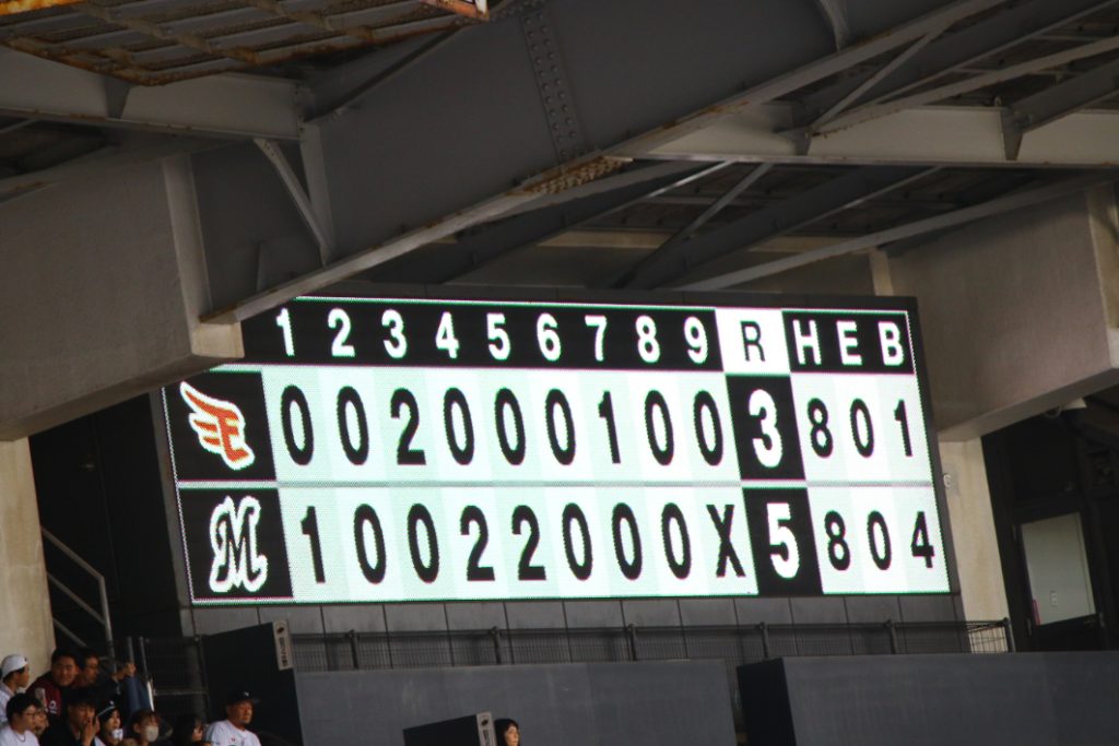 マリーンズの勝利！！ホームランに大歓声が上がった試合でした