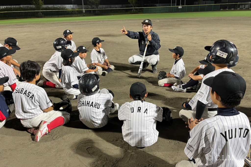 「マリーンズアカデミー」 野球の楽しさや努力することの大事さを学びます