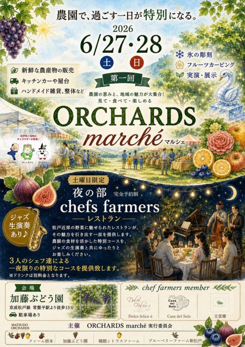 MATSUDO ORCHARDS　マルシェポスター