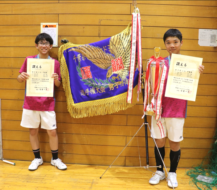 全国大会出場！　四街道北中バドミントン部　赤堀・竹本ペア