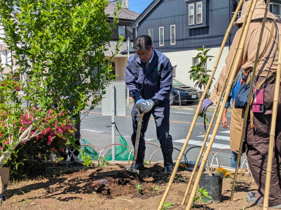 松戸市長も植樹に参加