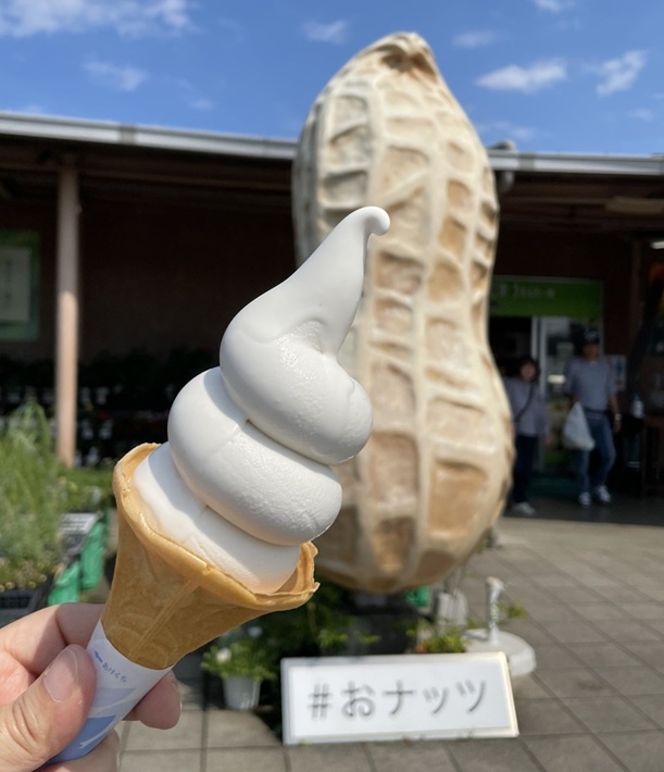 行列ができるカフェ発！もこもこピーナッツソフト【道の駅木更津 うまくたの里「＆TREE」】